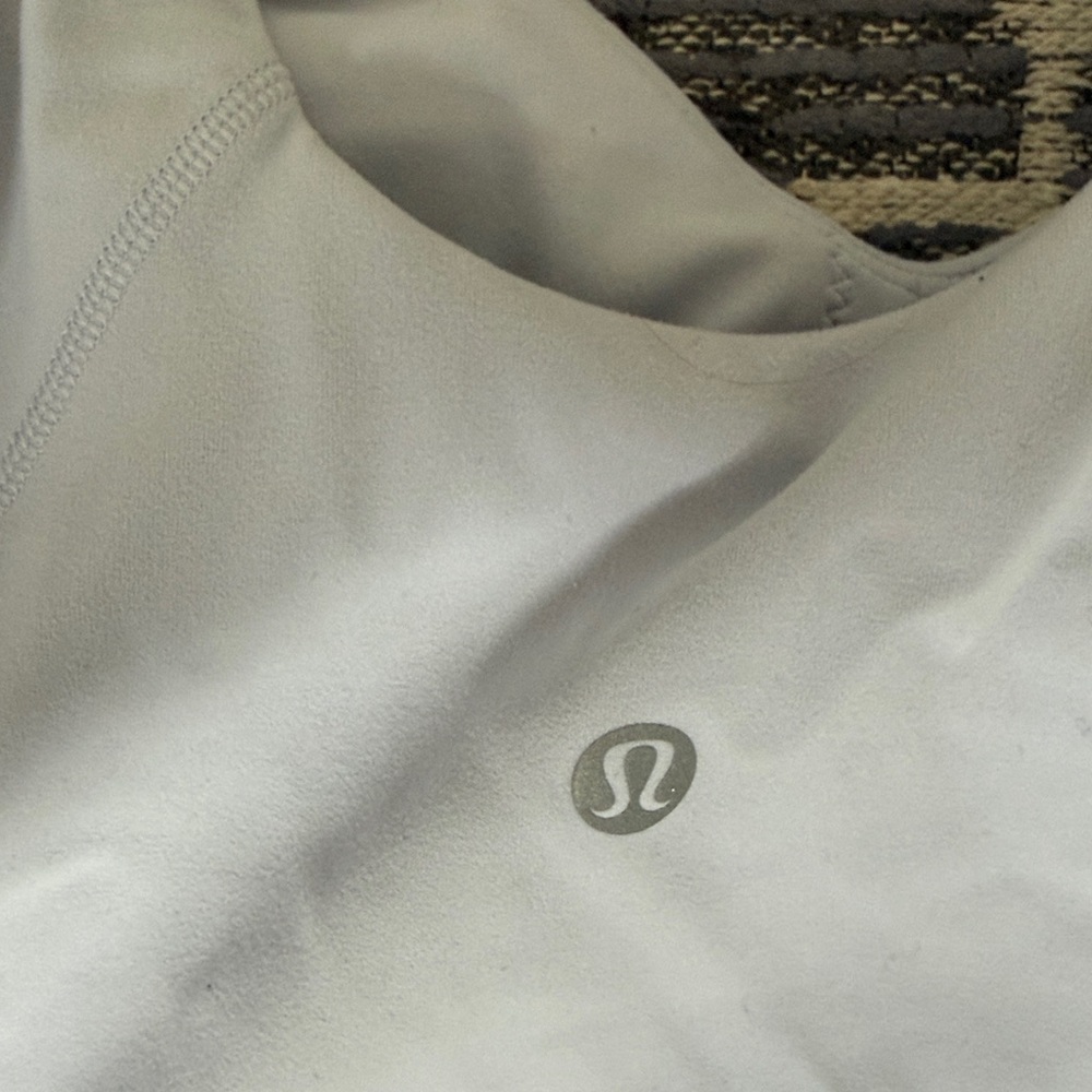 Lululemon Align Tank Blissful Blue Cropped Built in Bra Athletic Performance - Picture 4 of 5